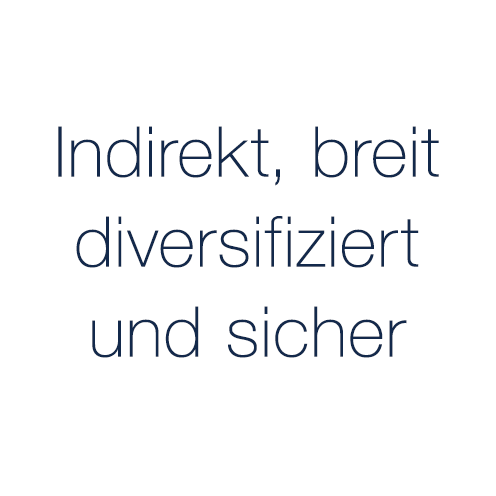 Indirekt, breit diversifiziert und sicher